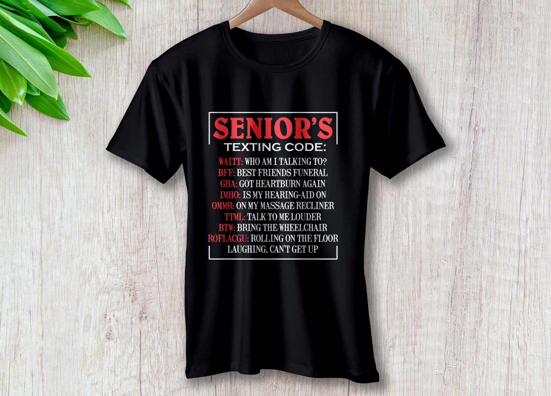 Senior’s Texting Code T-Shirt