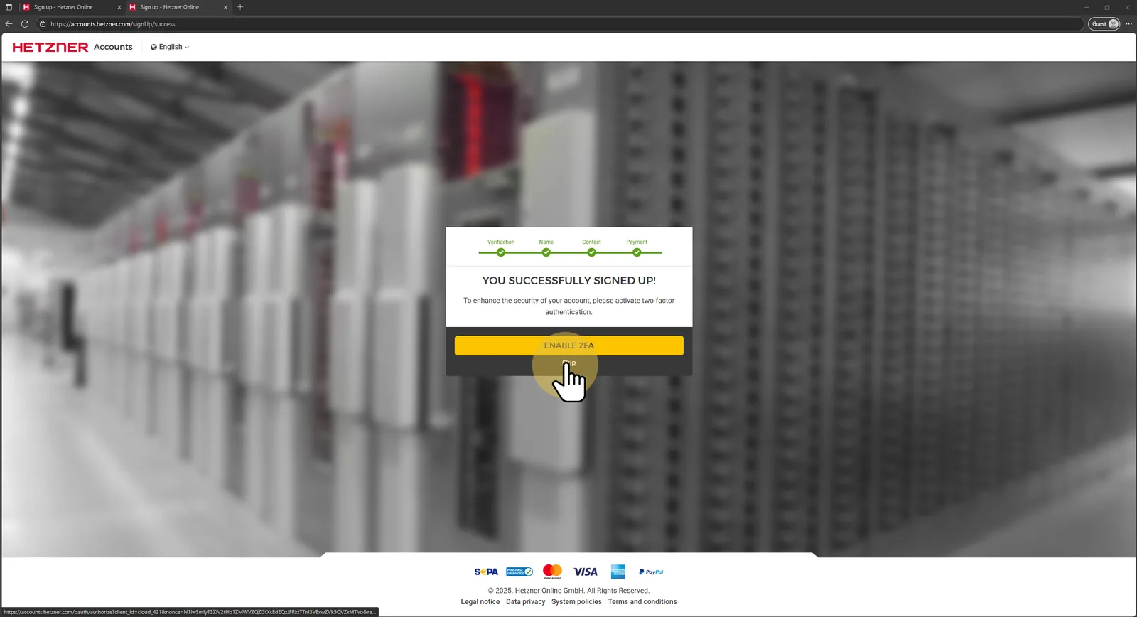 2FA setup